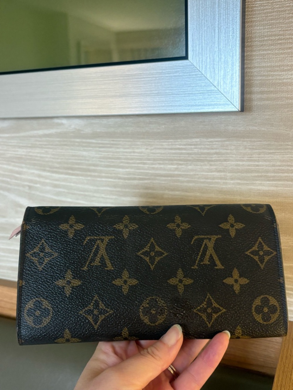 Auth Louis Vuitton Emilie Wallet Rose Ballerine - Picture 13 of 13
